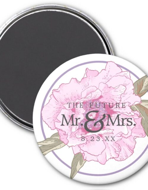 The Future Mr & Mrs Floral Wedding Save The Date Magnet