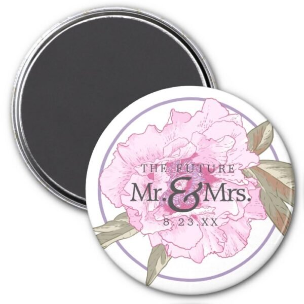 The Future Mr & Mrs Floral Wedding Save The Date Magnet