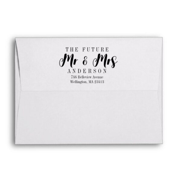 The Future Mrs and Mr 5x7 Envelopes Return Address
