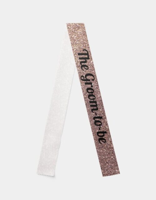 The Groom-to-be Bachelor Party Sash Pink Glittter