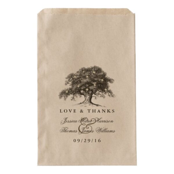 The Vintage Old Oak Tree Wedding Collection Favor Bag