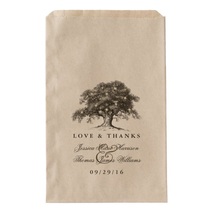 The Vintage Old Oak Tree Wedding Collection Favor Bag