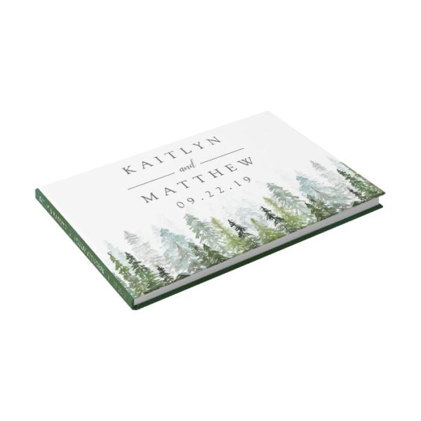 The Watercolor Pine Tree Forest Wedding Collection Guest Book