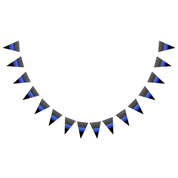Thin Blue Line Police Bunting Flags