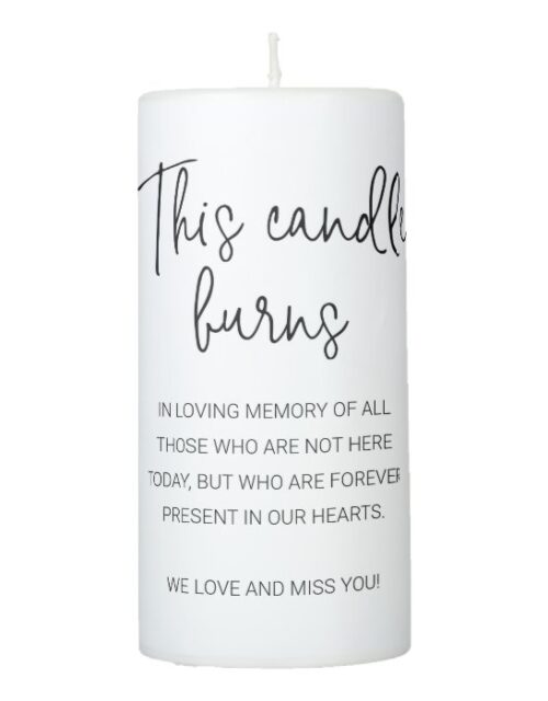 This Candle Burns In Loving Memory Wedding