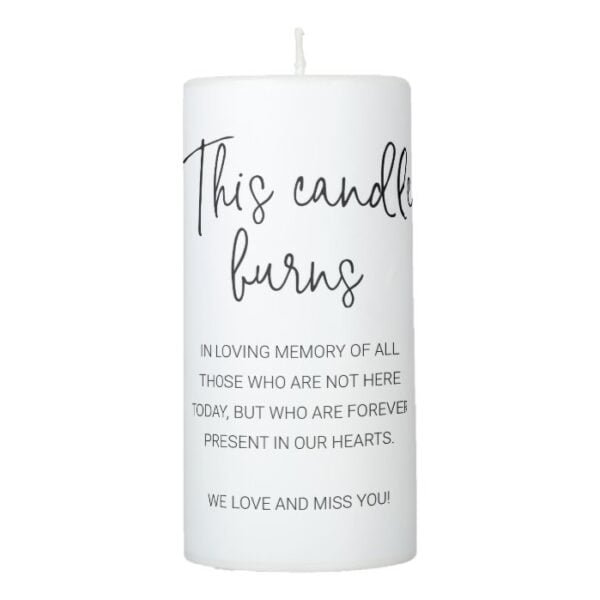 This Candle Burns In Loving Memory Wedding