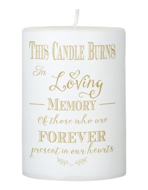 This candle burns in memory loss one gold