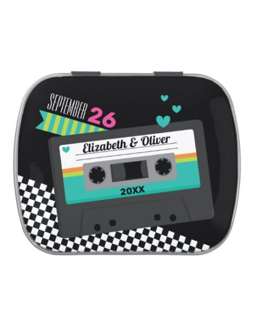 Totally 80s Blue Mixtape Wedding Candy Tin