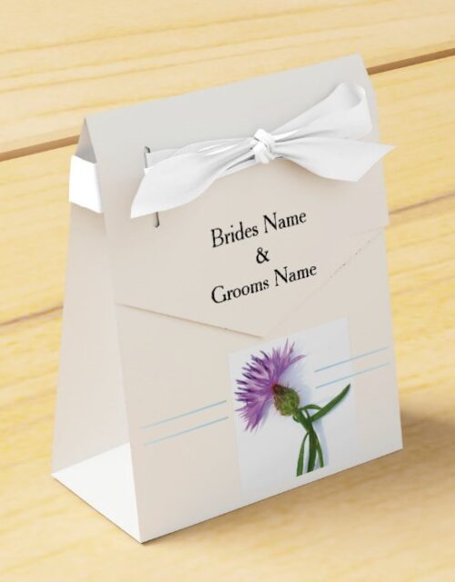 Traditional Scottish and Celtic Wedding Thistle Th Favor Box