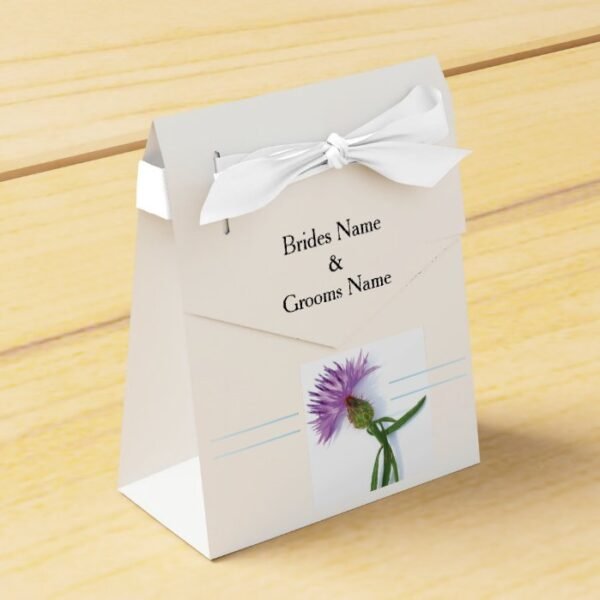 Traditional Scottish and Celtic Wedding Thistle Th Favor Box