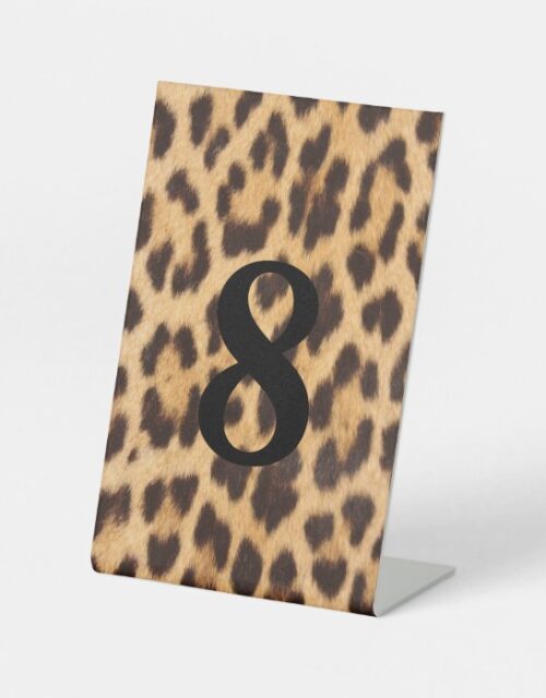 trendy girly chic wild safari leopard print pedestal sign