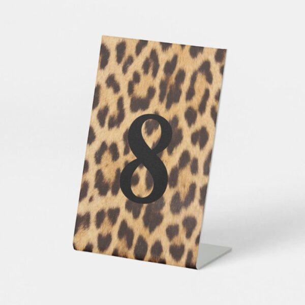 trendy girly chic wild safari leopard print pedestal sign