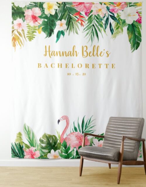Tropical Bachelorette Backdrop, Photobooth Prop