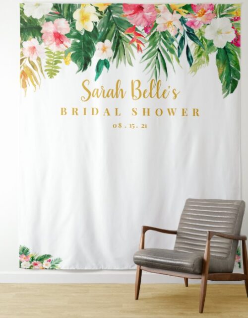 Tropical Bridal Shower Backdrop, Photobooth Prop