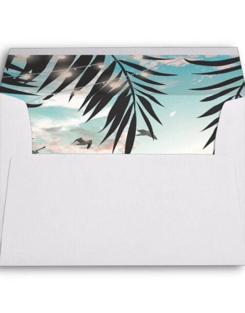 Tropical Palm Tree Beach Destination Envelope