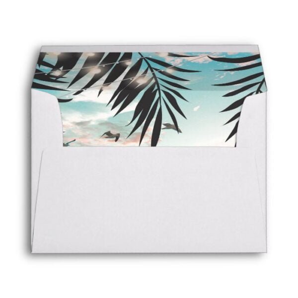 Tropical Palm Tree Beach Destination Envelope