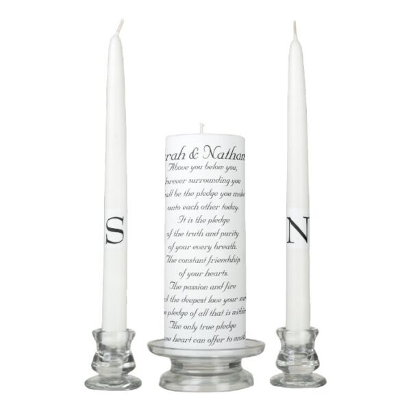 Two Become One WEDDING UNITY CANDLE SET
