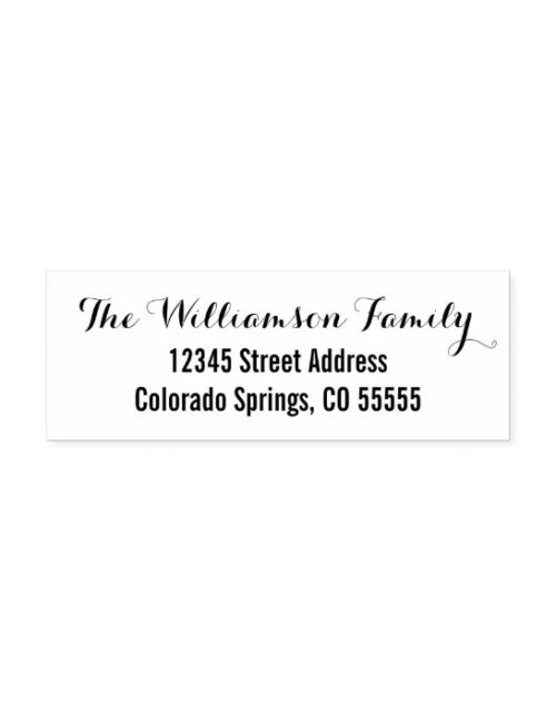 Two Fonts - Return Address Self-Inking Stamp