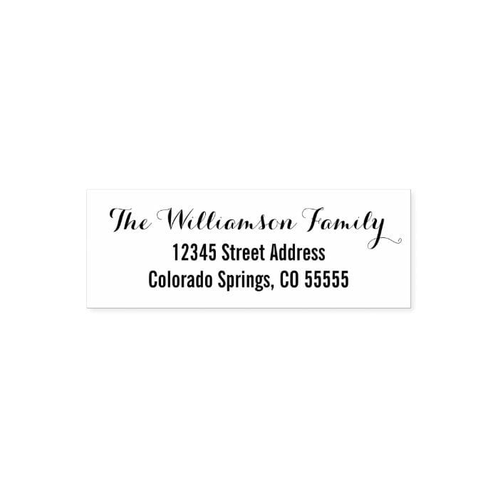 Two Fonts - Return Address Self-Inking Stamp