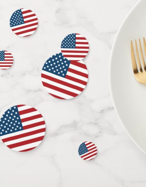 USA American Flag Stars and Stripes Confetti
