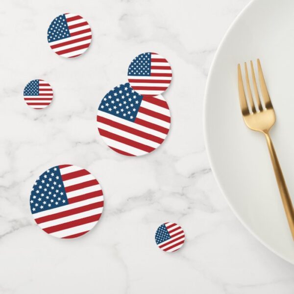 USA American Flag Stars and Stripes Confetti