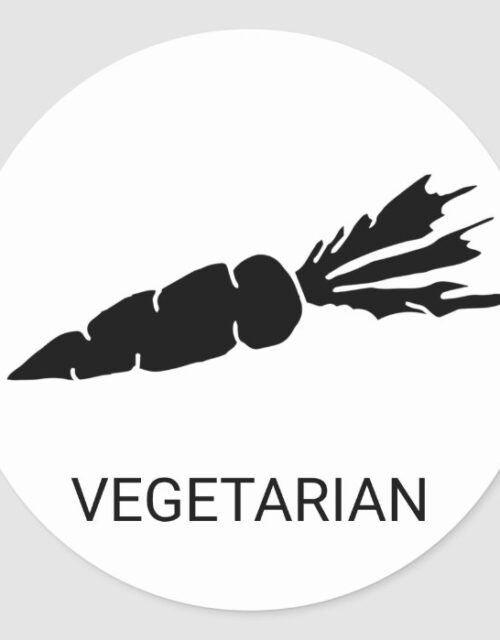 Vegetarian Wedding Meal Choice Classic Round Sticker