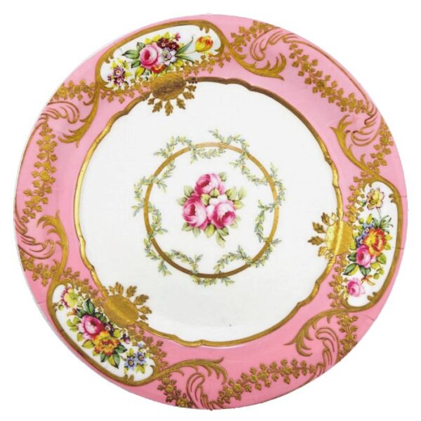 Vintage Formal China Pattern Paper Dinner Plate