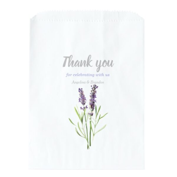 Vintage lavender - Thank you for weddings Favor Bag