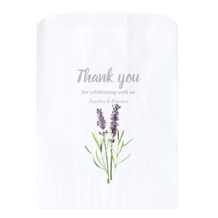 Vintage lavender - Thank you for weddings Favor Bag