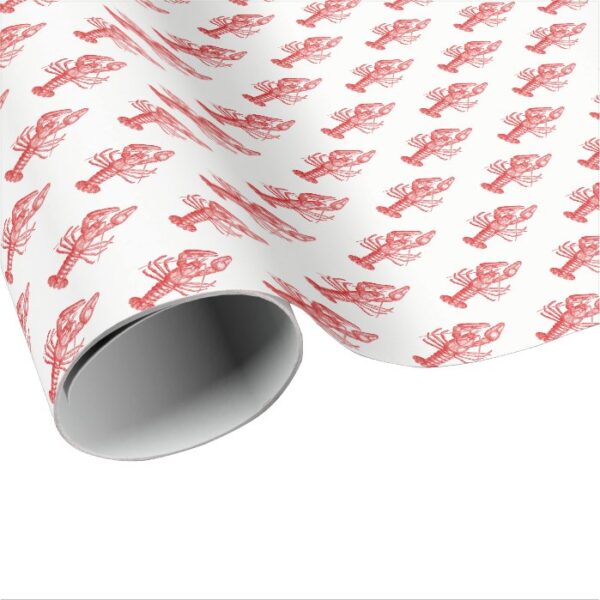 Vintage Red Lobster #1 Drawing Wrapping Paper