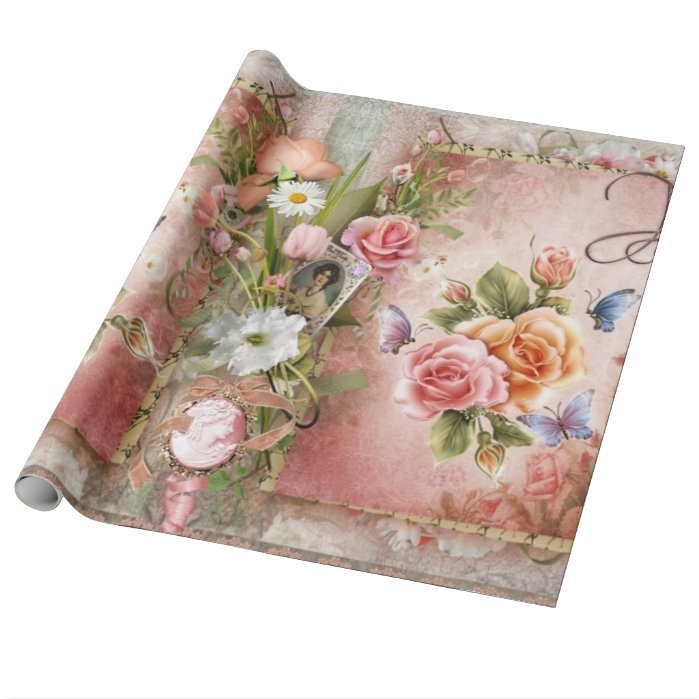 Vintage Rose Wrapping Paper