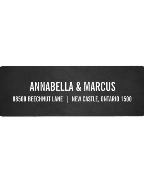 VINTAGE TYPOGRAPHY CHALKBOARD RETURN ADDRESS LABEL