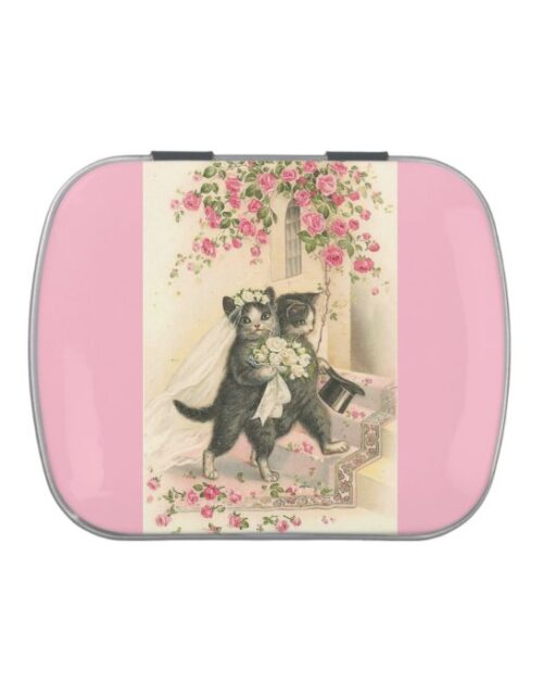 Vintage Wedding Cats, Jelly Belly Tin