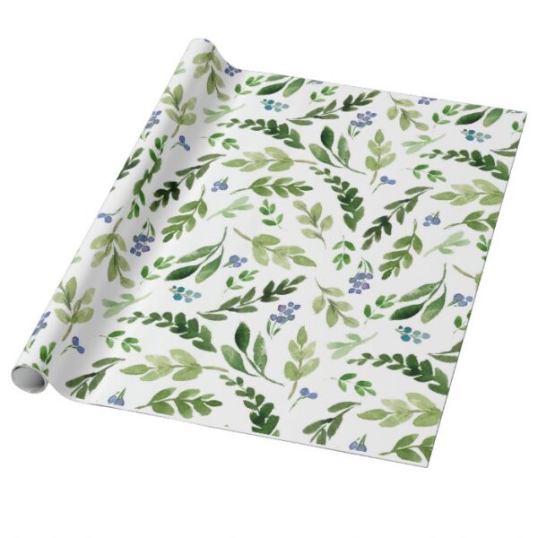 Watercolor Botanical Wrapping Paper