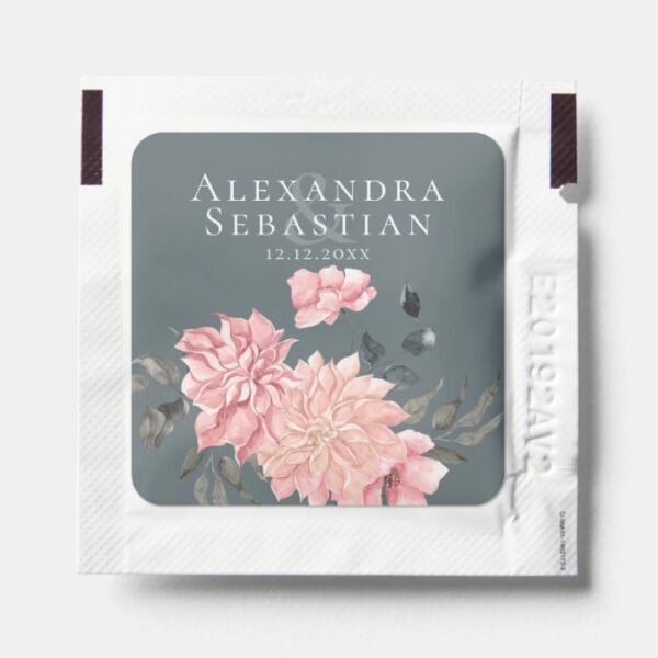 Watercolor Elegant Floral Wedding Personalized Hand Sanitizer Packet