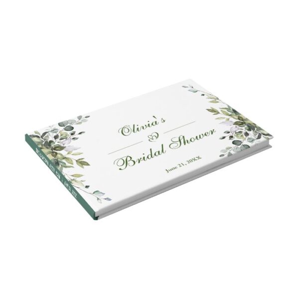 Watercolor Eucalyptus  Greenery Bridal Shower Guest Book
