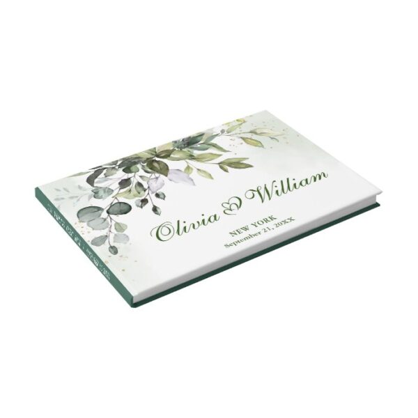 Watercolor Eucalyptus  Greenery Wedding Guest Book