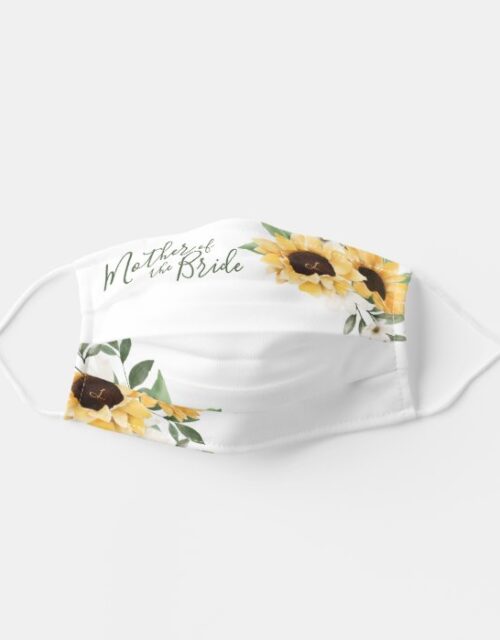 Watercolor Yellow Sunflower Mother Of the Bride Adult Cloth Face Mask