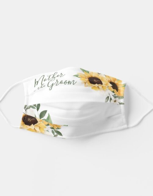 Watercolor Yellow Sunflower Mother Of The Groom Adult Cloth Face Mask