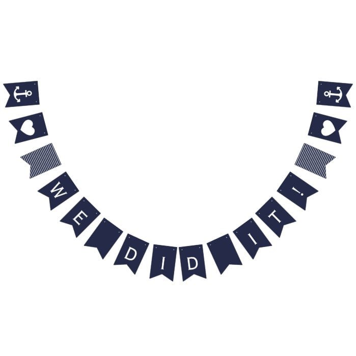 We Did It Nautical Wedding Anchor Bunting Bunting Flags