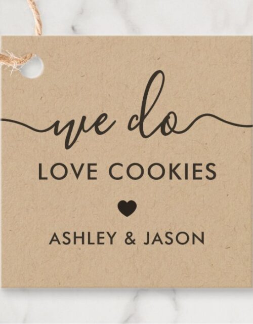 Wedding Cookie Favor, We Do Love Cookies Favor Tags
