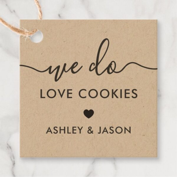 Wedding Cookie Favor, We Do Love Cookies Favor Tags