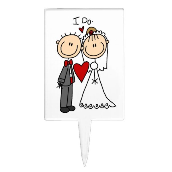 Wedding Couple I Do T-shirts and Gifts Cake Topper