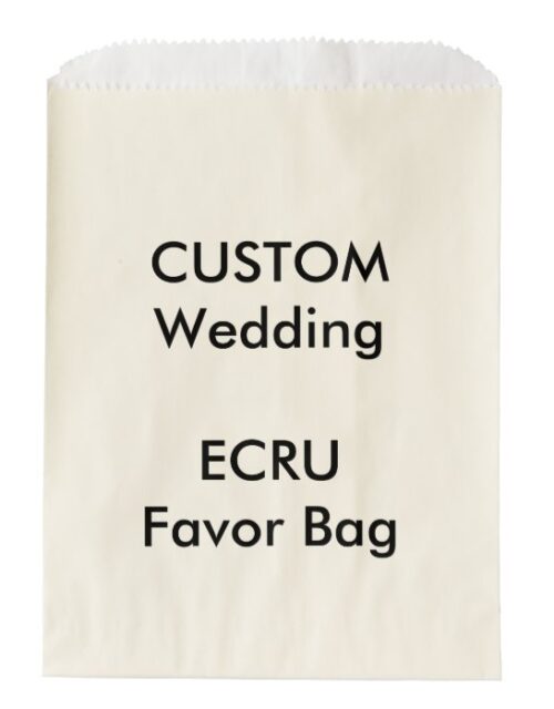 Wedding Custom Paper Favor Bag ECRU