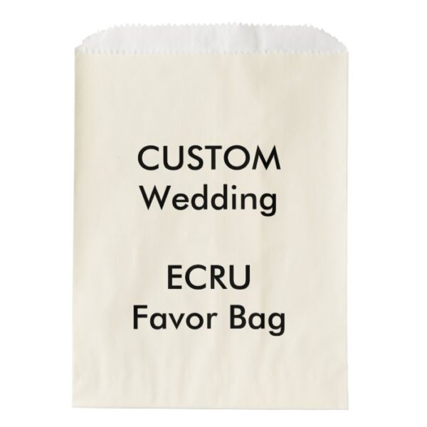 Wedding Custom Paper Favor Bag ECRU