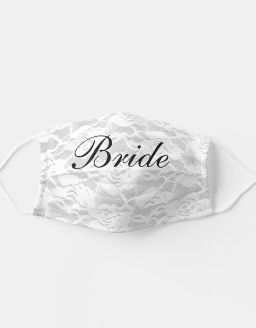 Wedding Day Bride Lace Adult Cloth Face Mask