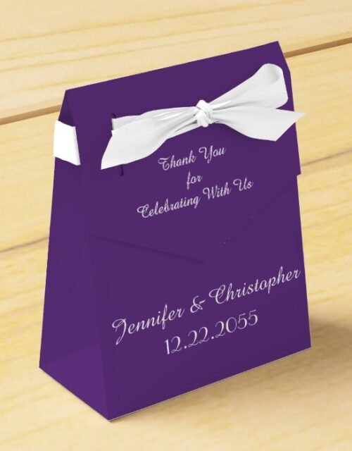 Wedding Favor Box, Purple Favor Box