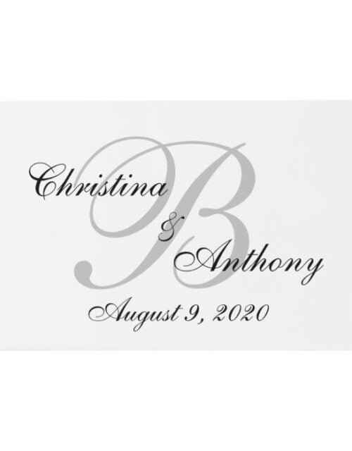 Wedding Monogram Custom Guest Book | Sign In Book