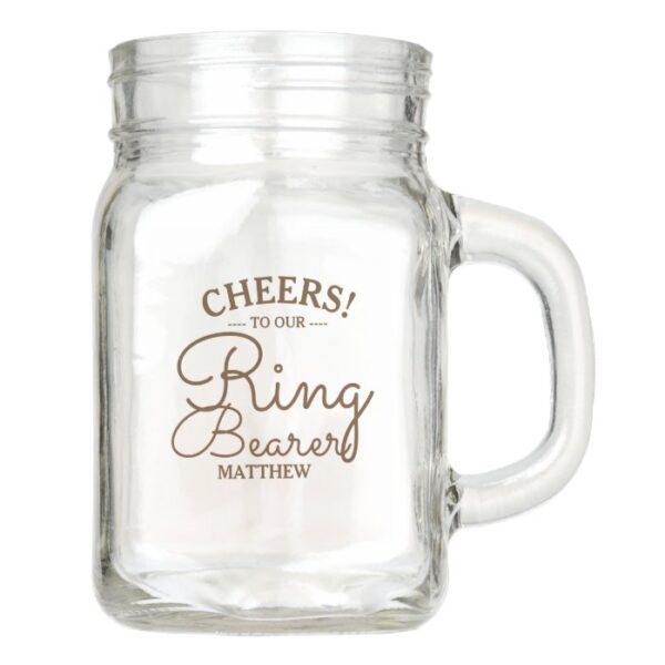 Wedding Party | Ring Bearer Personalized Mason Jar