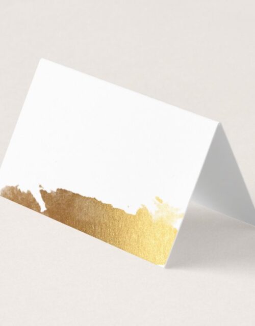 WEDDING RECEPTION stylish luxe gilded gold Place Card